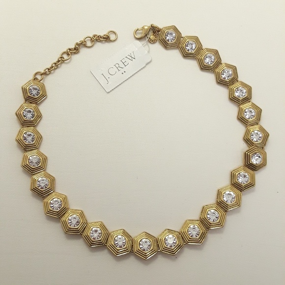 J. Crew Swarovski Crystal Statement Necklace NWT - Picture 4 of 8